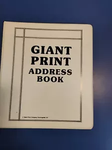 THE GIANT PRINT ADDRESS BOOK New, Not Used Vision Impaired Seniors Elderly Help - Picture 1 of 2