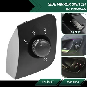For Seat Ibiza 2009-2015 Exterior Side Mirror Adjust Control Switch 6J1959565 - Picture 1 of 11