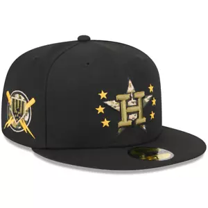 Houston Astros New Era Camo 2024 Armed Forces Day 59FIFTY Fitted Hat 6 7/8 - Picture 1 of 7