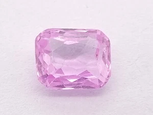 3.00 Ct Natural EGL Certified Emerald Cut Pink Sapphire Loose Gemstone - Picture 1 of 6