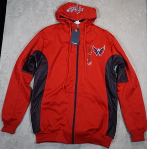 Washington Capitals NHL Fanatics Red Zip Hoodie Sweatshirt Tall Size Medium - Picture 1 of 10