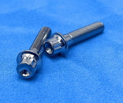 12 pieces M8-1.25 x 32mm 12 Point Flange Bolts For 3 Piece Wheels