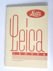Leitz Leica Camera Catalogue 1931 : Hove Facsimile Edition - Picture 1 of 3