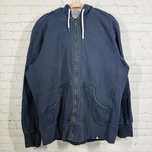 American Giant Hoodie Men Plus XXL Blue Strip Heavyweight Full Zip Sweatshirt - Picture 1 of 21