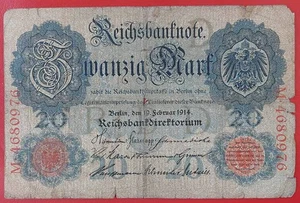 Germany 20 Mark 1910 Pick 40b VG - Picture 1 of 1