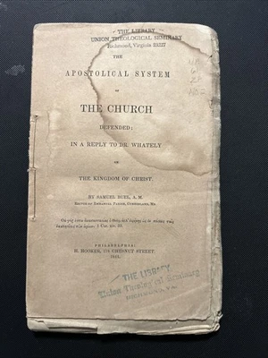 Rare  Pamphlet, 1844, The Apostolical System Of The Church, Samuel Buel - Image 1 of 2