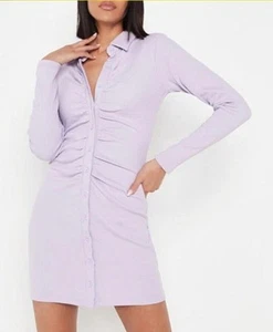 Missguided Minikleid Blumenmuster Puffärmel Cut Out Größe UK S - Bild 1 von 4
