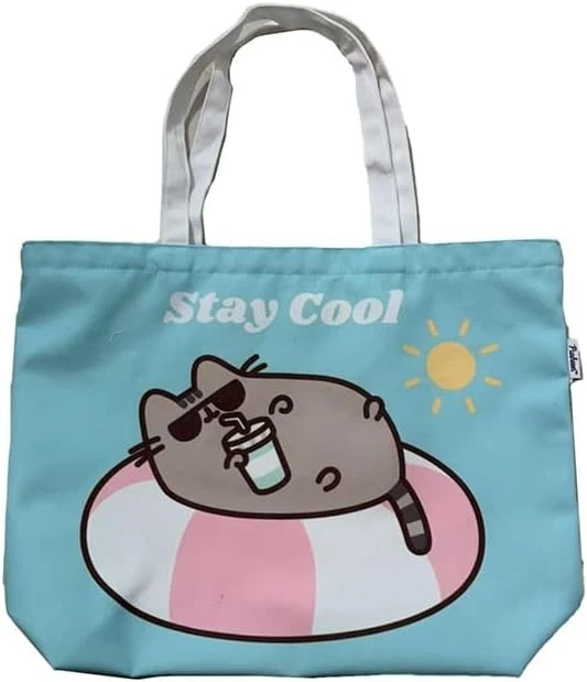 PUSHEEN CAT STAY COOL SUMMER BEACH HAND SHOPPING TOTE BAG BNWT PUK - Image 1 of 1