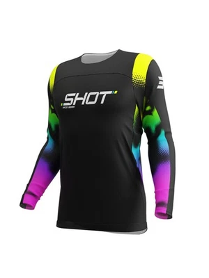 Komplette Kinder Cross Enduro Anzug Shirt Hose Shot Contact Kid Nitro Schwarz - Bild 1 von 4