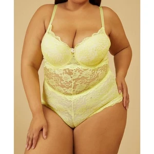 Body donna PLUS taglia 3X (22/24) in pizzo ritagliato | NUOVO con etichette - Foto 1 di 3