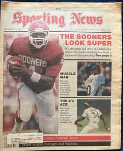 1987 The Sporting News: Jamelle Holieway - Oklahoma/Howard Johnson/Dave Stewart - Picture 1 of 1