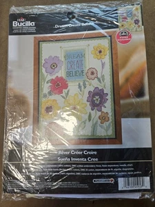 Plaid Bucilla Dream Create Believe Counted Cross Stitch Kit 45953 10x13 - 2013 - Picture 1 of 5