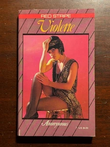 Violette Anonymous Red Stripe Books 1988 1980s Vtg PB BK - Foto 1 di 3