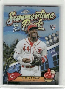 2024 Topps Cromo Elly De La Cruz RC Summertime in the Park #SITP-4 Rojos - Imagen 1 de 2
