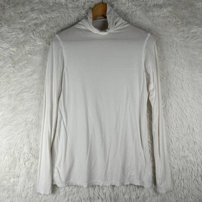 Vince женский размер L твердый белый длинным рукавом тонкий водолазка верхний необходимый - Изображение 1 из 4