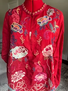 Johnny Was Embroidered Marcia Blouse Top Alondra SIZE XL - Picture 1 of 7