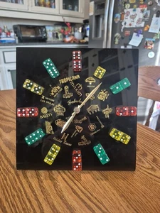 Vintage Casino's On The Strip Las Vegas Dice Clock **Read** - Picture 1 of 14