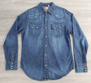 Camisa a Presión Levi’s Red Tab Denim Perla Occidental Para Hombre’s M Y2K Retro Estilo Años 2000 - Imagen 1 de 12