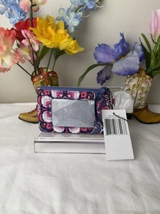 Vera Bradley Estuche de Identificación con Cremallera en Medallón Magenta Portatarjetas de Crédito Llavero Nuevo con Etiquetas - Imagen 1 de 5