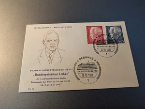 Berlin FDC MiNr. 314 - 315 Wiederwahl des Bundespräsidenten Heinrich Lübke - Bild 1 von 1