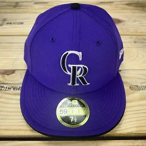 Colorado Rockies New Era On-Field Low Profile 2017 ALT2 59FIFTY Size 7 1/2 Hat - Picture 1 of 5