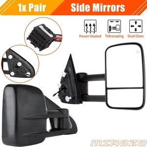 MIROZO For 2014-2018 Chevy Silverado GMC Sierra Towing Mirrors Power Heated Pair - Picture 1 of 12
