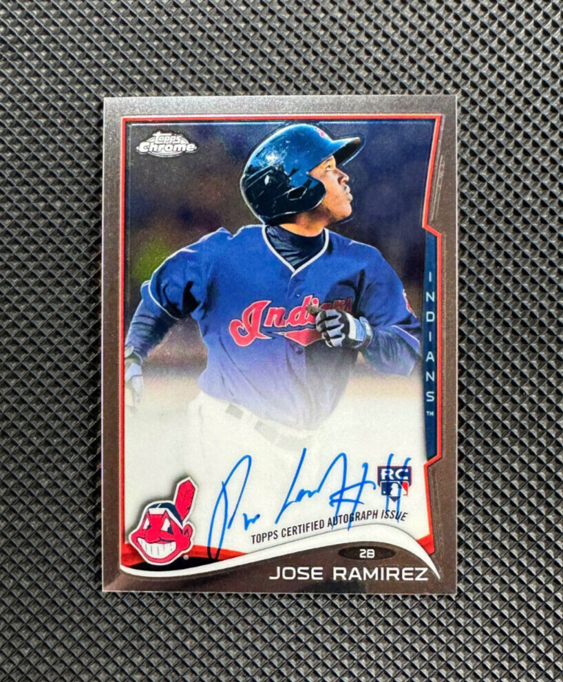 2014 Topps Chrome Jose Ramirez Rookie Autographs RC #45 SHARP AUTO!