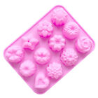 12 Flower-shaped Silicone cake Mold For Jelly Candy Chocolate Decor Baking Mould