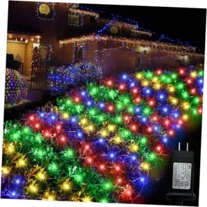 Net Lights Outdoor, 300 LED Christmas Net Lights, 14.8x4.9ft Net Mesh Colorful - Picture 1 of 7