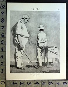 1924 SPORTING MEN GOLF HOLE COURSE B SAYRE KORY KILVERT ARTIST PRINT FC8147 - Picture 1 of 1