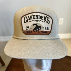 Cavender’s Logo Scout Parche Malla Sombrero Ajustable Snapback Plano Bill Cap OSFM - Imagen 1 de 5