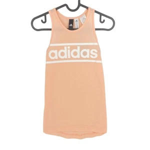 Adidas Pink Logo Crew Neck Tank Top Size 11 - 12 Years - Picture 1 of 9