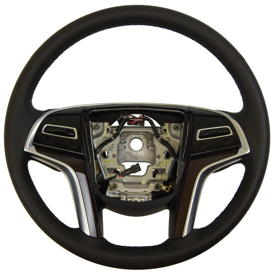 2013-15 Cadillac SRX Steering Wheel Black Leather New W/Adaptive Cruise 23186995 - Image 1 of 4