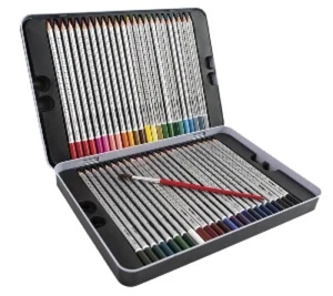 Aquarellfarbstifte wasserlöslich im Set 48 Stifte und Pinsel, Farbstifte,  9907 - Bild 1 von 2