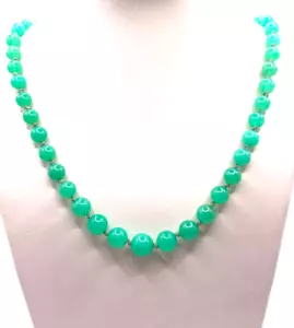 Kette mit Chrysopras 14K 585er Gelbgold 67 cm - Bild 1 von 6