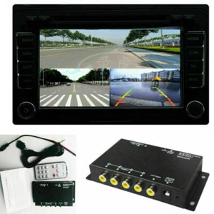 4 Way 360° Monitoring Split-Screen Control Box Car Parking View Camera VCR Image - Zdjęcie 1 z 12