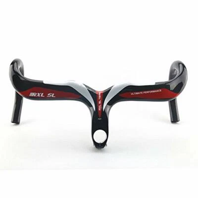 Carbon Bicycle Handlebar 1-1/8" Racing Road Bike Drop Handle Bar Integrated Stem - Image 1 of 4