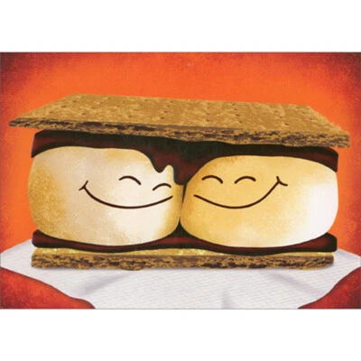 Tarjeta de aniversario divertida/humorosa Avanti Press S'more pareja en servilleta A-Press Foto 1 de 2