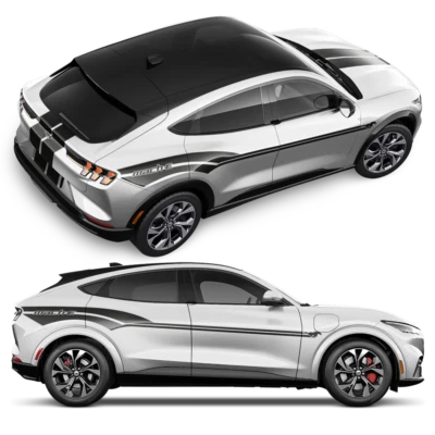 Juego de rayas de carreras estilo Shelby MACH-E, para Ford Mustang Mach-E 2020-2025 Foto 1 de 4