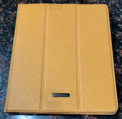 Burberry Apple iPad 2 Case/Tablet Case Magnetic Textured Leather Brown/Tan/Beige - Image 1 of 4