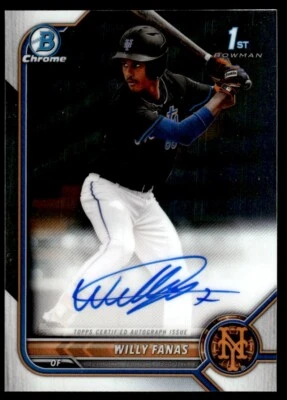 2022 Bowman Chrome 1ST Willy Fanas Auto - Image 1 of 2