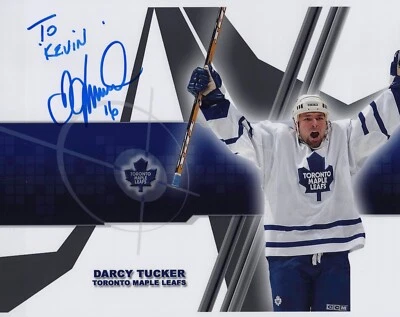 Darcy Tucker signed "TORONTO MAPLE LEAFS" 8x10 Photo Autographed COA - Image 1 of 3