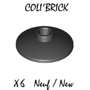 lego 4740 - 6x Disque Parabole / Dish 2x2 inverted Radar - Noir / Black - Neuf - Imagen 1 de 1