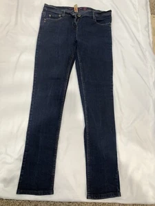 Jeans skinny donna Denim Co. 5 tasche blu scuro. Cucitura interna 32 vita 30. Pre-loved - Foto 1 di 8