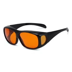 Blue Light Blocking Over-Eyeglasses Extra Amber Lenses Included Large Fit - Picture 1 of 6