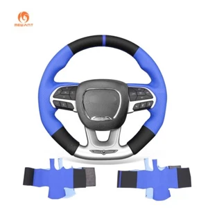 MEWANT Stitch PU Leather Steering Wheel Cover for Dodge (SRT) Challenger Charger - Photo 1 sur 10