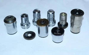 Microscope Objectives GERMANY | *Vintage* (x8) Eyepieces Carl Zeiss Jena Wetzler - Picture 1 of 22