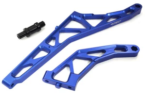 Blue Billet Machined Rear Chassis Braces Pair for Losi DBXL-E 2.0 4WD 1/5 Scale - Picture 1 of 1