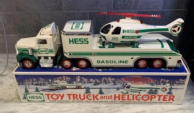 VTG Hess 1995 Toy Truck and Helicopter Collectible New in Original Box - Image 1 of 4