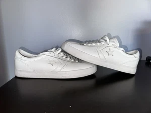 Converse One Star Pro Leather Low Top Sneakers White Men’s 9.5 Rare Minimal Wear - Picture 1 of 6
